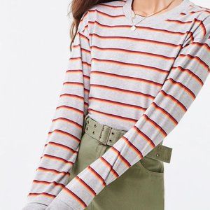 Striped Heathered Top